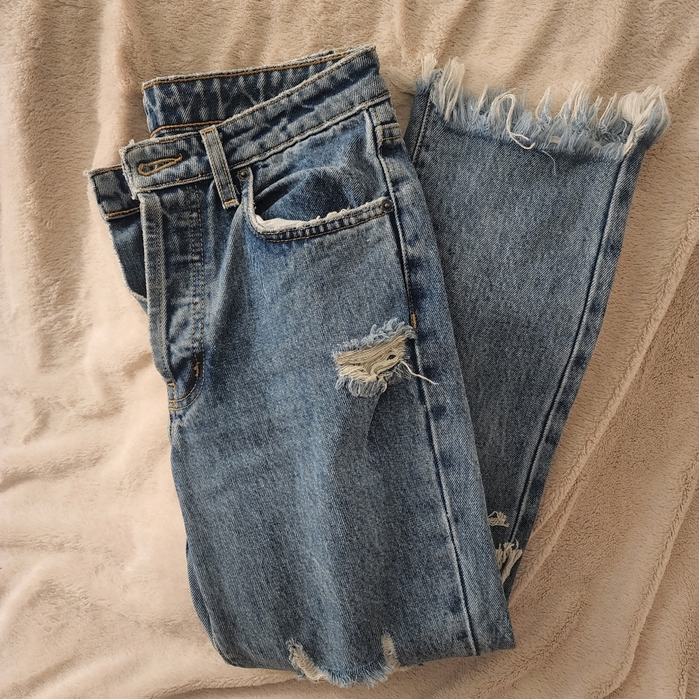Carmar Distressed Straight Leg Jeans-26 - Picture 6 of 10